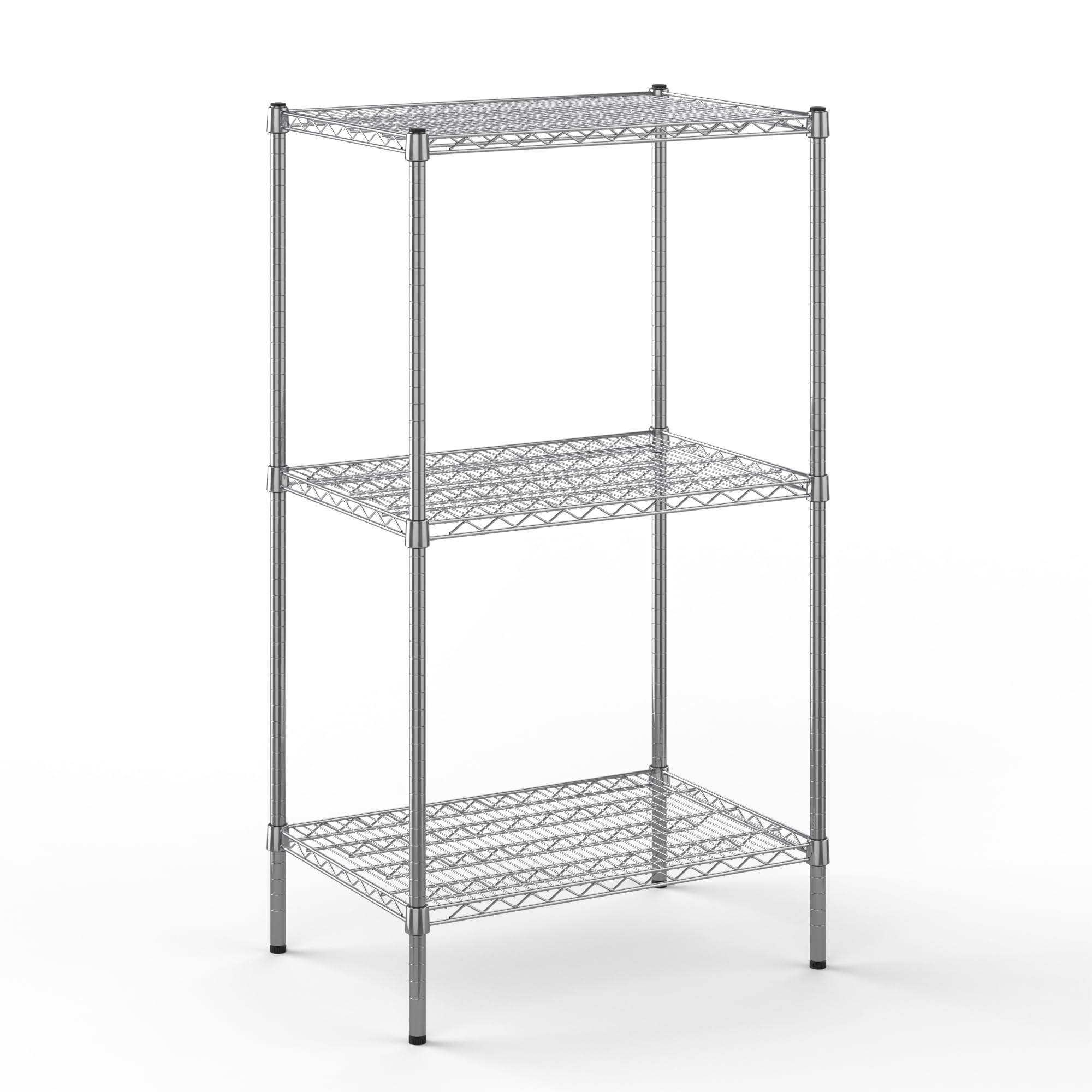 21" Deep x 30" Wide x 54" Height Wire Shelving Kit | 3-Tier | NSF Commercial Storage Rack Unit
