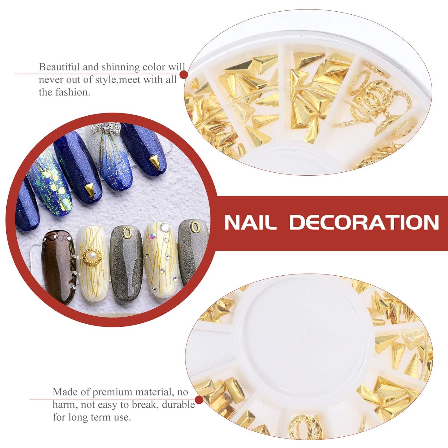 Rivet Nail Art Decor Jewelry Decorations for Manicures Shiny Nail Studs