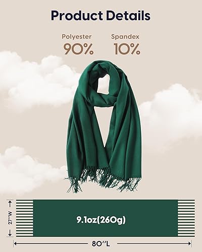 Miniatura 6 de maamgic Women's Winter Scarf Soft Warm Scarf for Women Cozy Shawl Wraps for Women Lightweight Pashmina Style Wrap