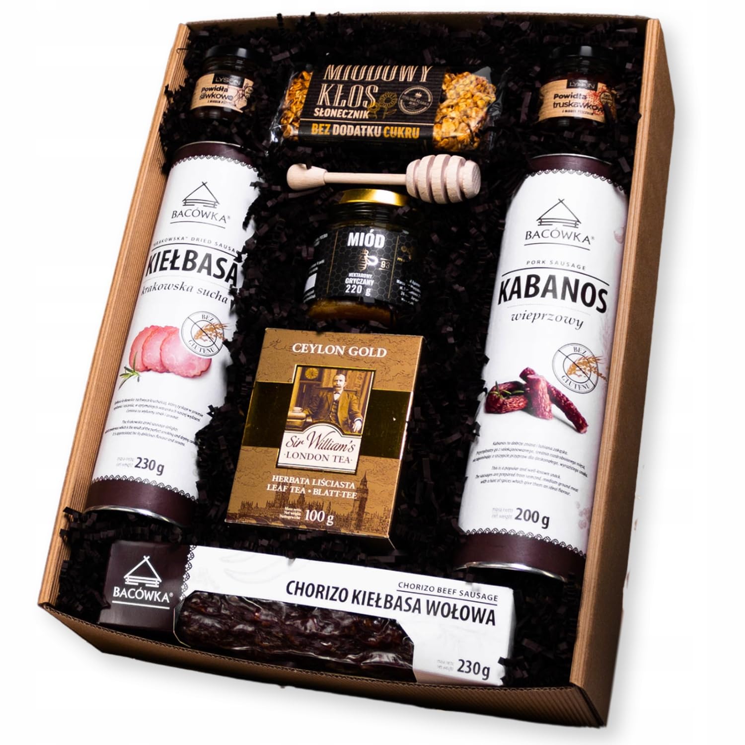 BOX prezentowy dla niego - z kiełbasą, kabanosami, chorizo MĘSKI PREZENT