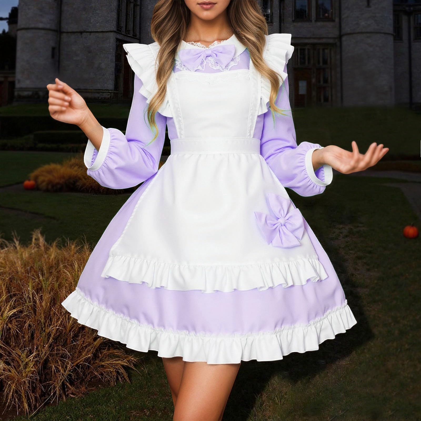 Genérico Disfraces de cosplay, trajes elegantes, trajes góticos elegantes, vestidos oscuros, bonito traje de manga larga para representaciones