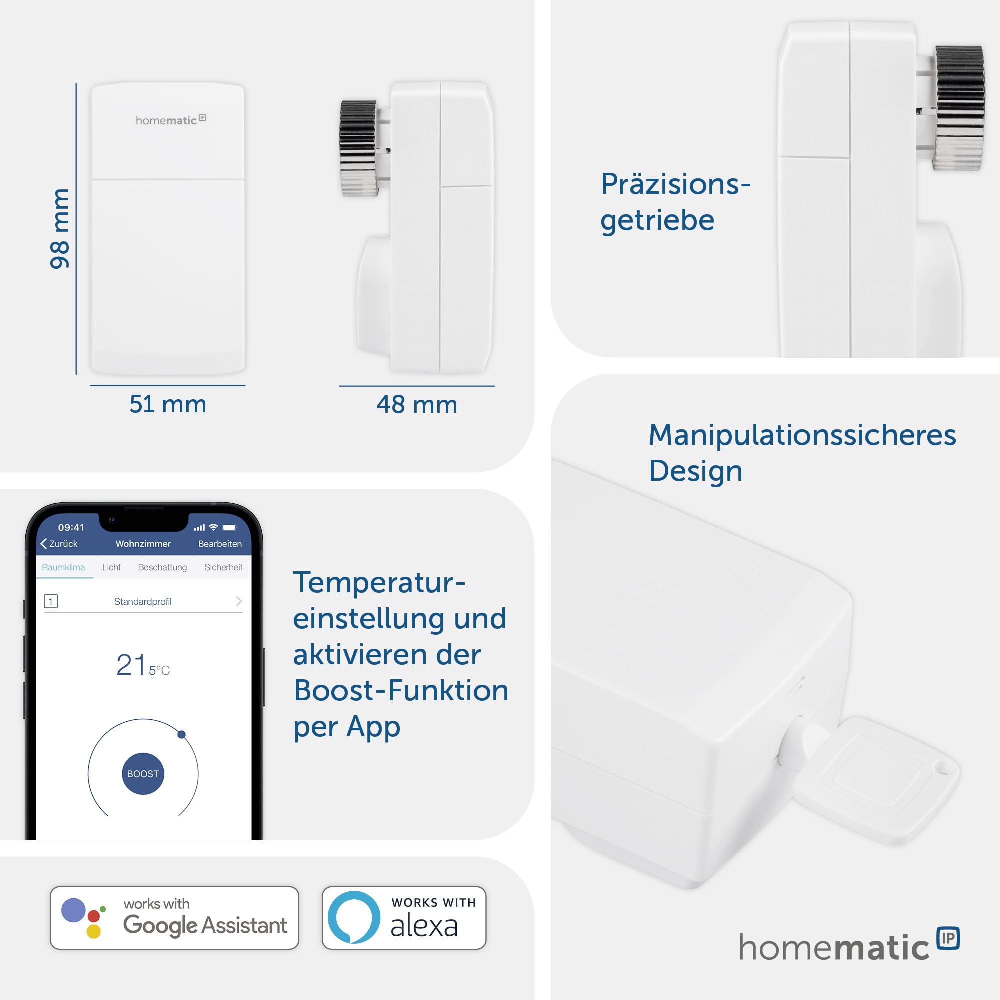Homematic IP Smart Home 153412A3 - Termostato digitale per
