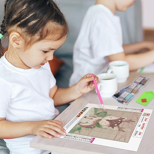 Miniatura 5 de Gueevin Kit de pintura de diamante de 6 piezas para niños, 7.8 pulgadas, pintura de diamantes 5D, manualidades, decoración de pared, decoración de