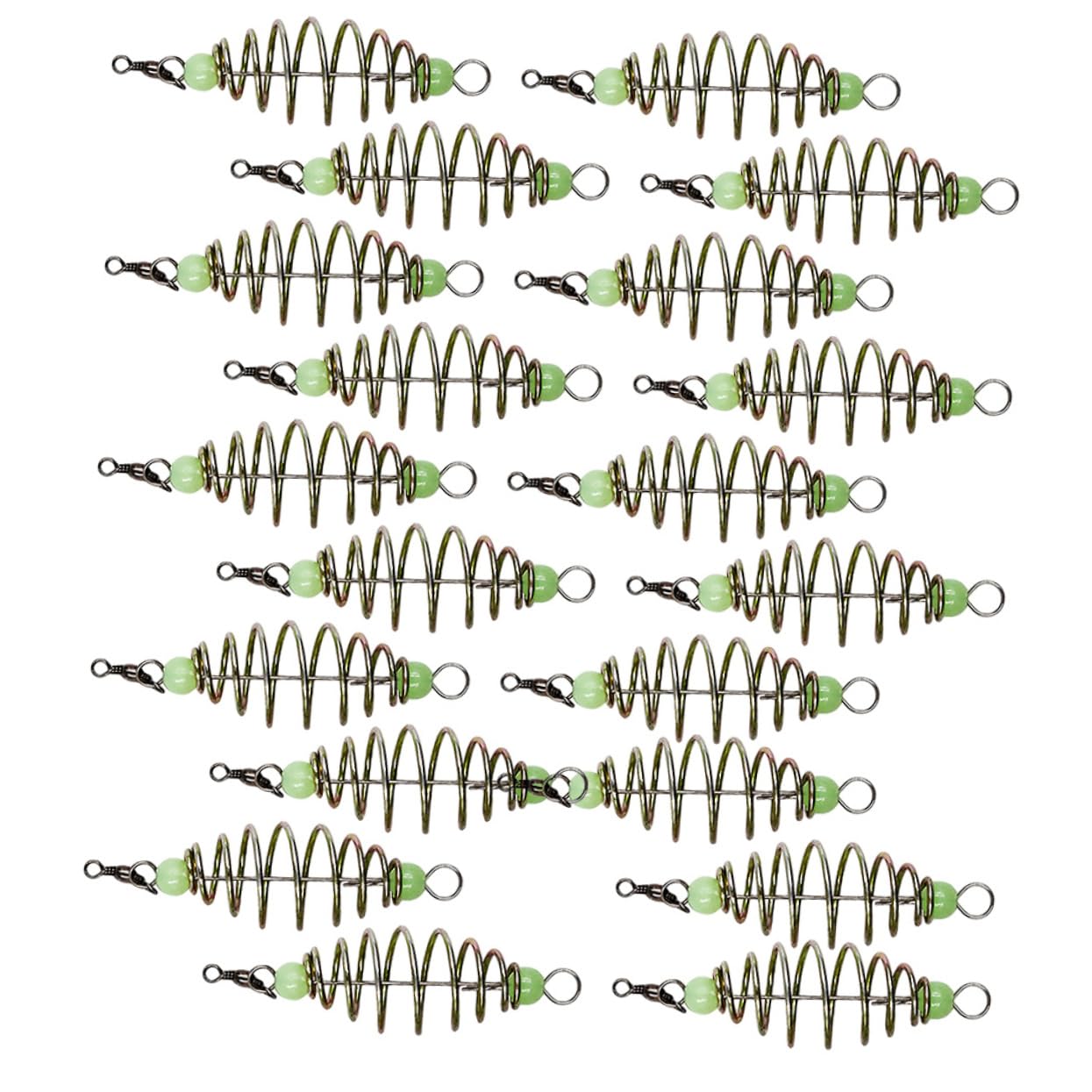 Toddmomy 20Pcs Portable Luminous Fishing Bait Durable Carbon Steel Fishing Accessories for Outdoor Enthusiasts Present for Fishing Lovers Shape Design Enhanced Catching