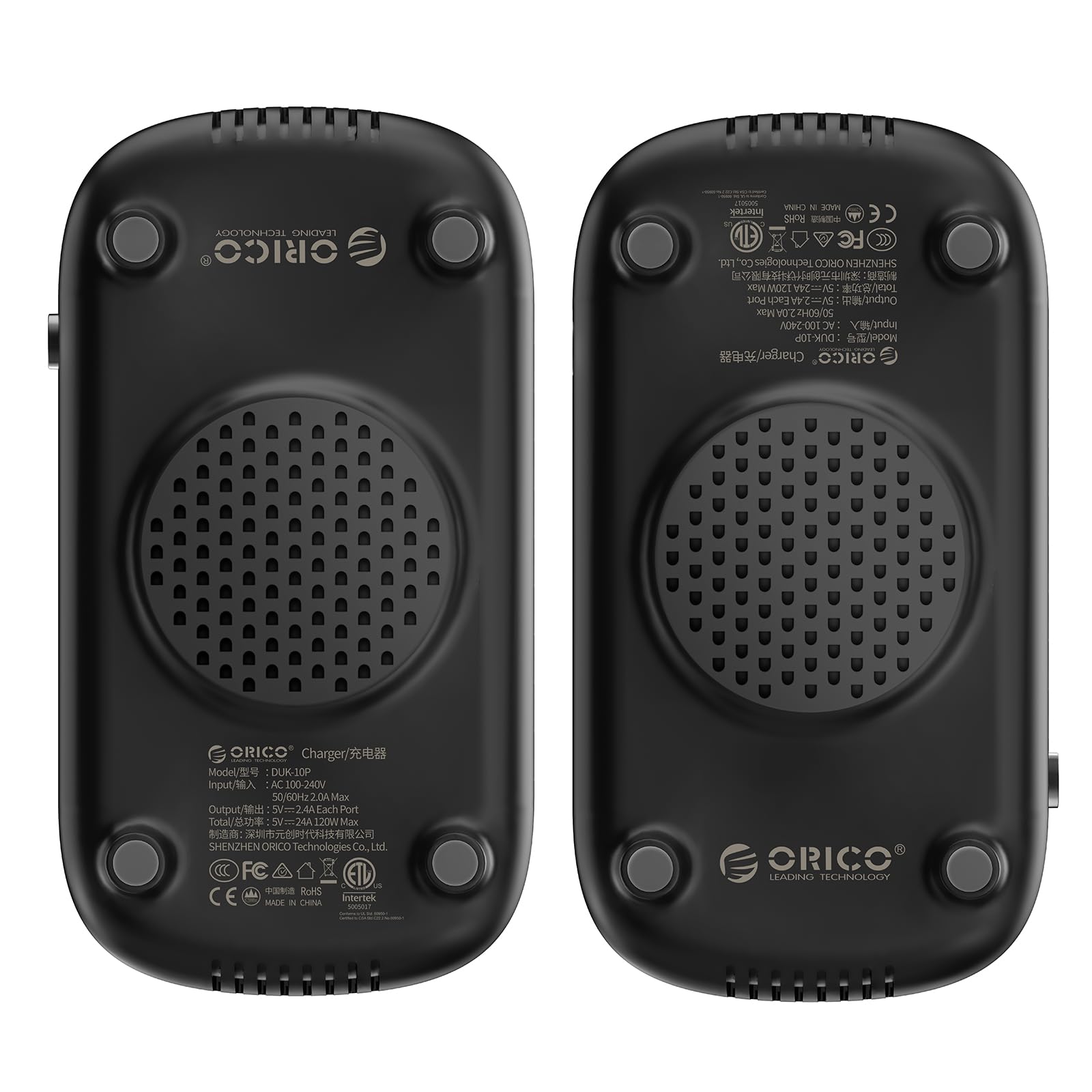 ORICO 120W Stazione di Ricarica Per Pi¨´ Dispositivi, Nuovo Aggiornamento 10 Porte Stazione di Ricarica USB con Ventola di Raffreddamento, Compatibile con iPhone,iPad,Telefoni Android e Tablet