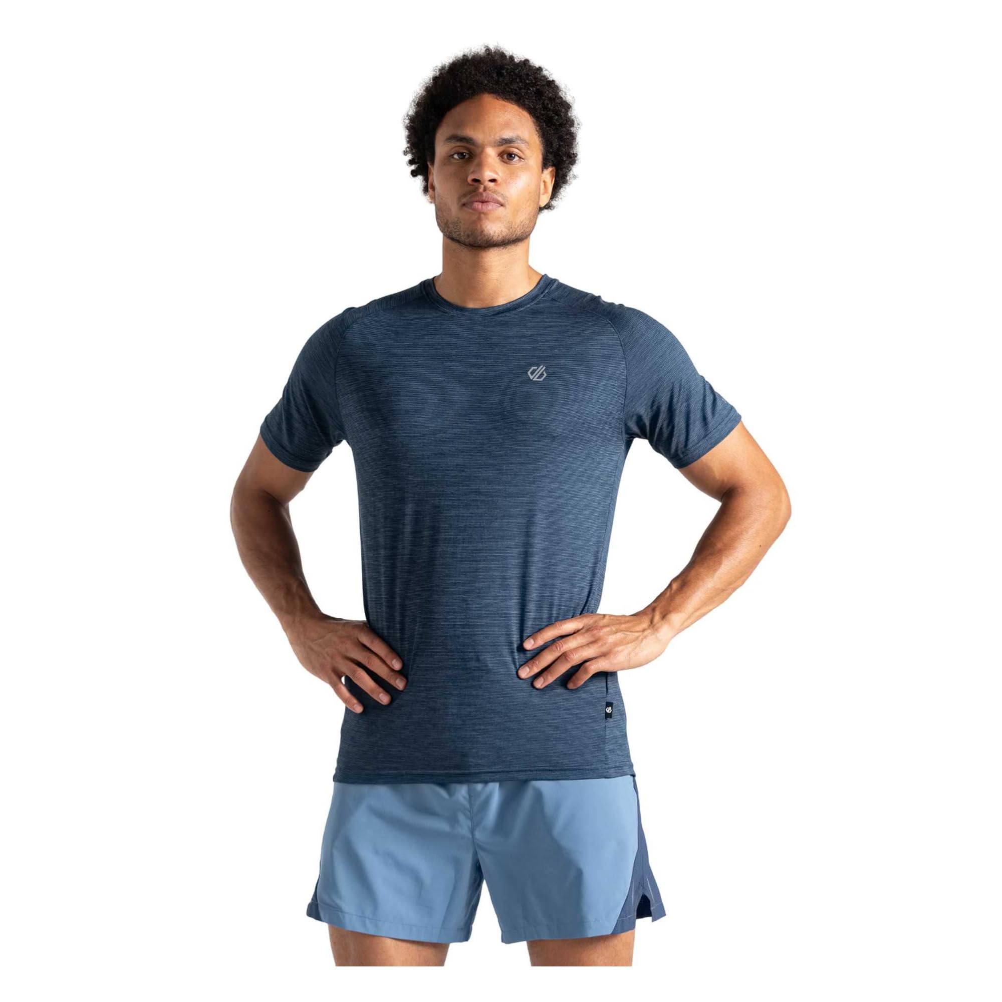 Dare 2b Men's Persist Running T-Shirt Lightweight Quick Dry Gym Top Blue