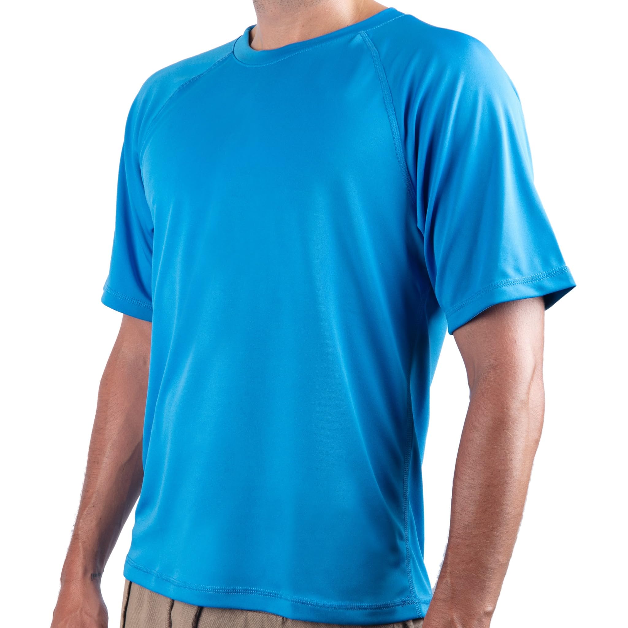 Kanu Surf Men's Solid Rashguard UPF 50+ Swim Shirt