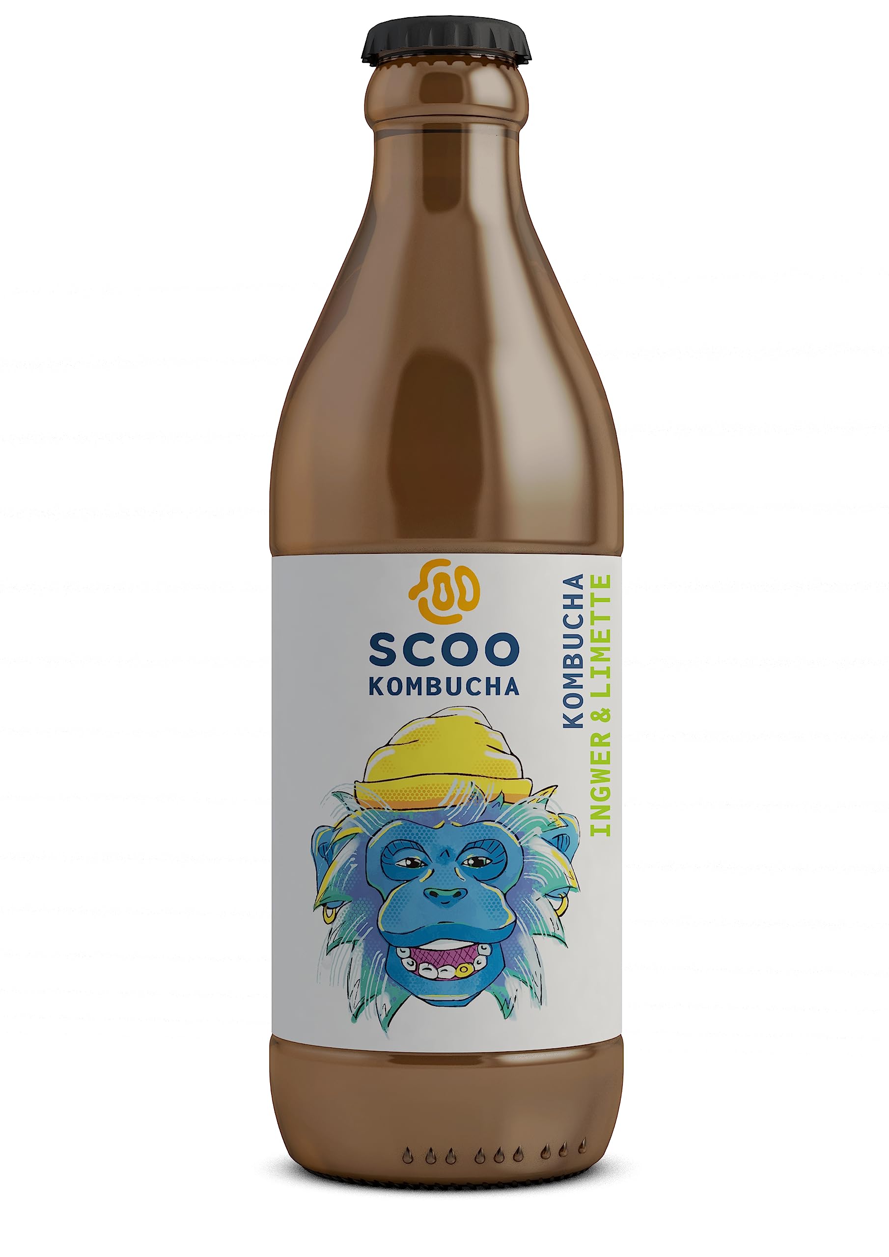 Scoo Kombucha Ingwer & Limette - 12 Flaschen 330 ml Bio Kombucha Tee