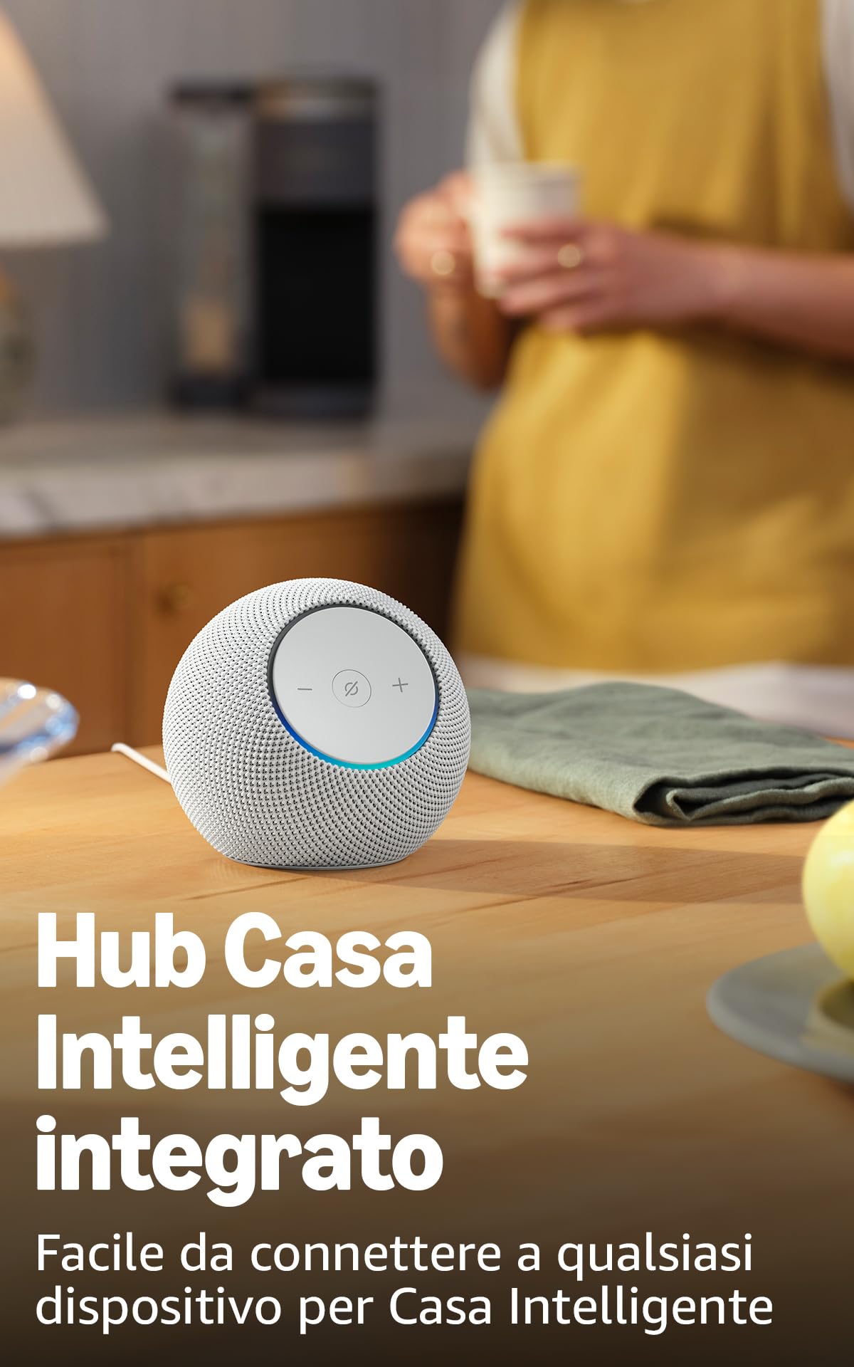 Nuovo Amazon Echo Dot Max - Altoparlante Alexa con audio avvolgente, Hub Casa Intelligente integrato, Grafite