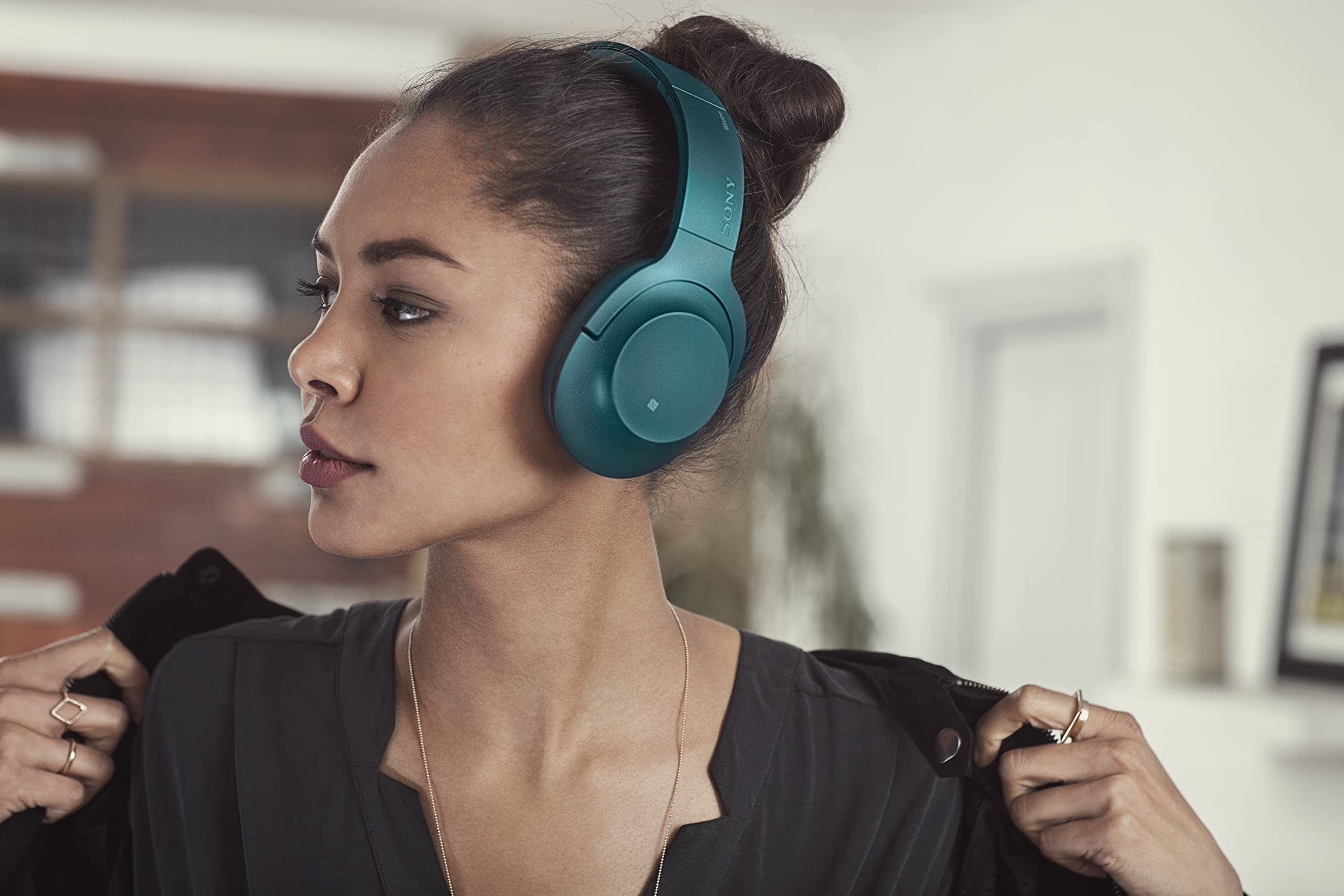Sony H.ear on Wireless Noise Cancelling Headphone, Viridian Blue
