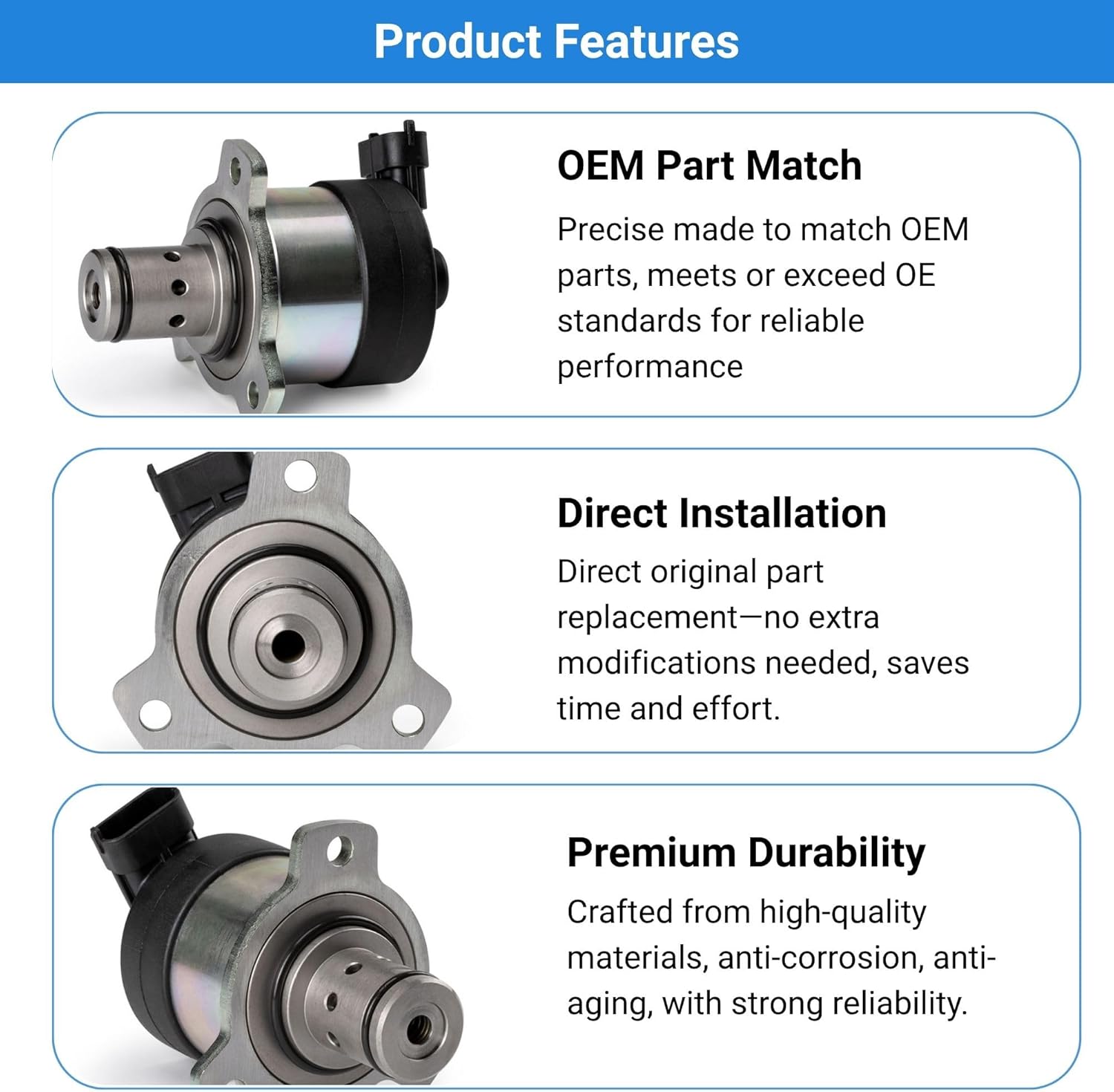 A0000900069 Fuel Meter Quantity Control Valve for Detroit for Diesel DD13 DD15 DD16 DDE Fuel Pump Metering Unit for Freightliner Cascadia Western Star Models