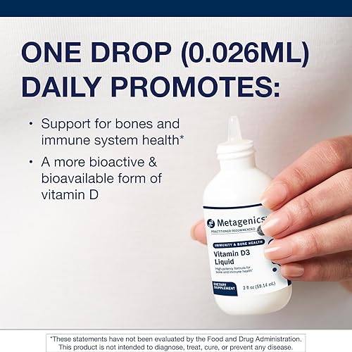 Miniatura 3 de Metagenics Suplemento líquido de vitamina D D3 para ayudar a apoyar la salud ósea, cardiovascular e inmunológica - 2 onzas líquidas, 2,275 porciones