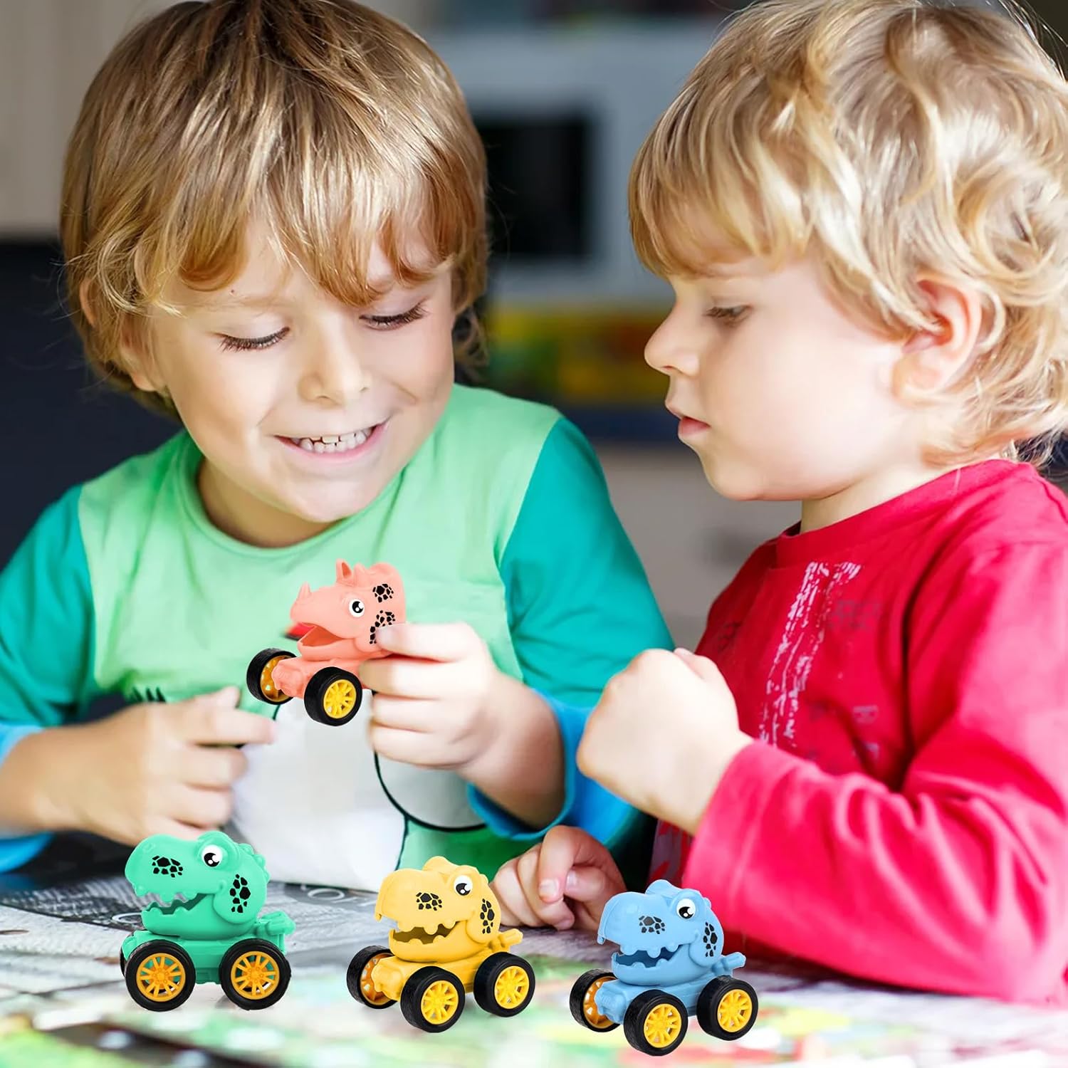 20 Pack Dinosaur Pull Back Car for Classroom Prizes, Party Favors for Kids Toddlers 4-8 Years Old, Bulk Pull Back Car Toys for Carnival Prizes, Treasure Box Toys, Pinata Fillers, Goodie Bag Stuffers