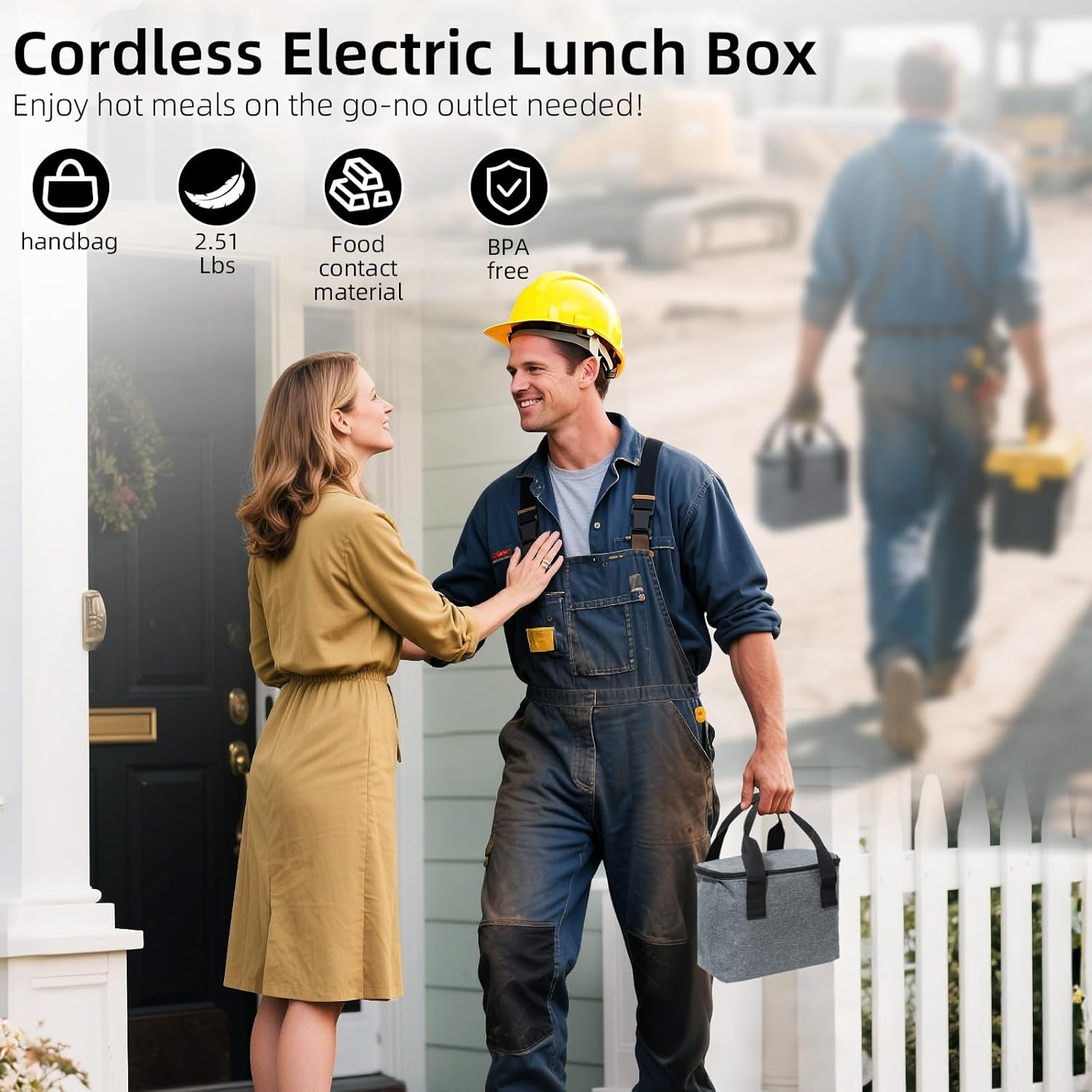 Cordless Electric Lunch Box for Adults, Heated Lunch Box 20000 mAh Battery Powered with Automatic Heating, 1.2L Portable Food Warmer, BPA Free - Image 5