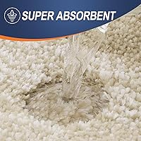 Vista 111 de OLANLY Juego de 2 alfombras de baño de 2 piezas, alfombras de baño de microfibra suave y absorbente y alfombra de inodoro con contorno