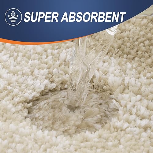 Miniatura 111 de OLANLY Juego de 2 alfombras de baño de 2 piezas, alfombras de baño de microfibra suave y absorbente y alfombra de inodoro con contorno