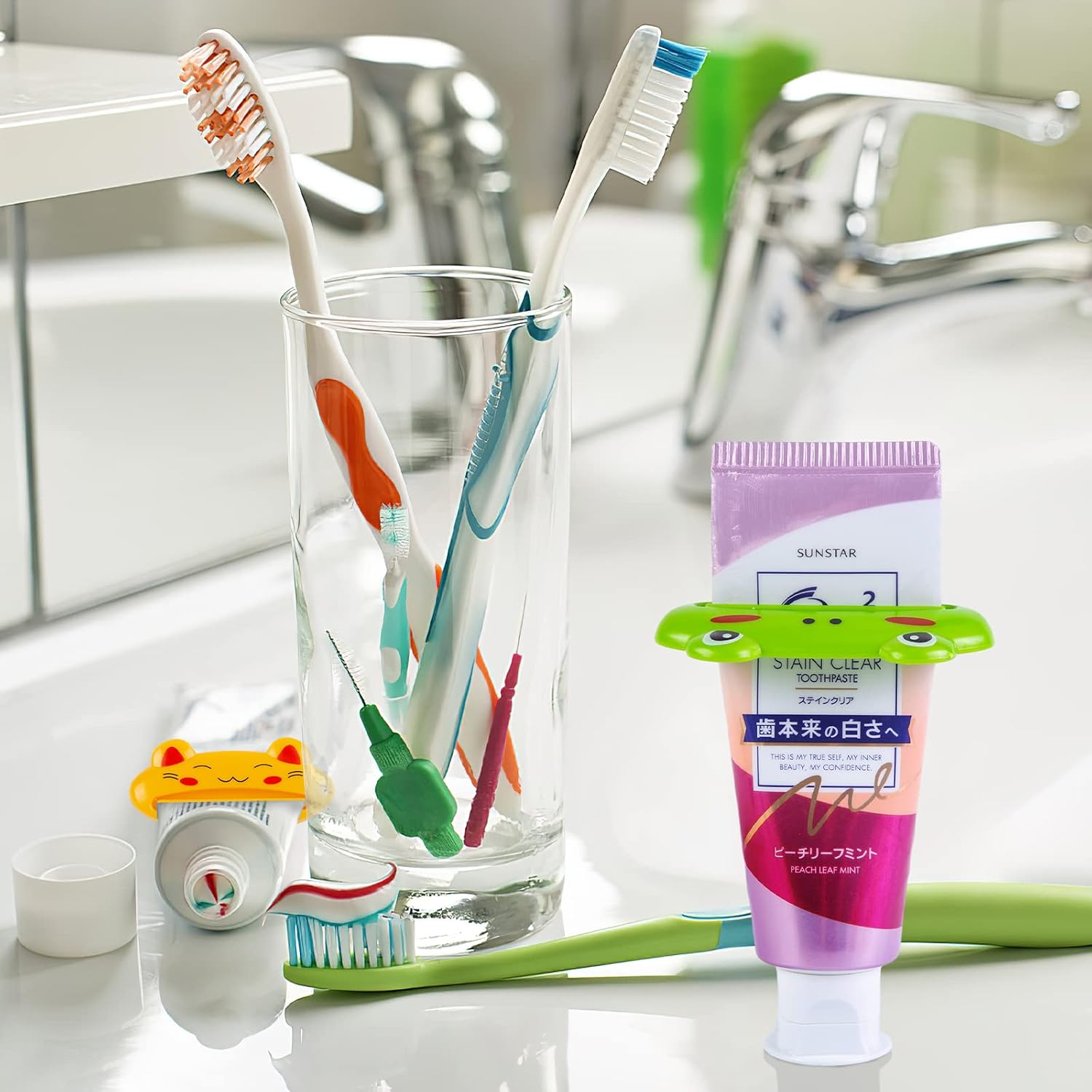 LOVEINUSA Toothpaste Squeezer, 10 Pack Cute Toothpaste Tube Squeezer