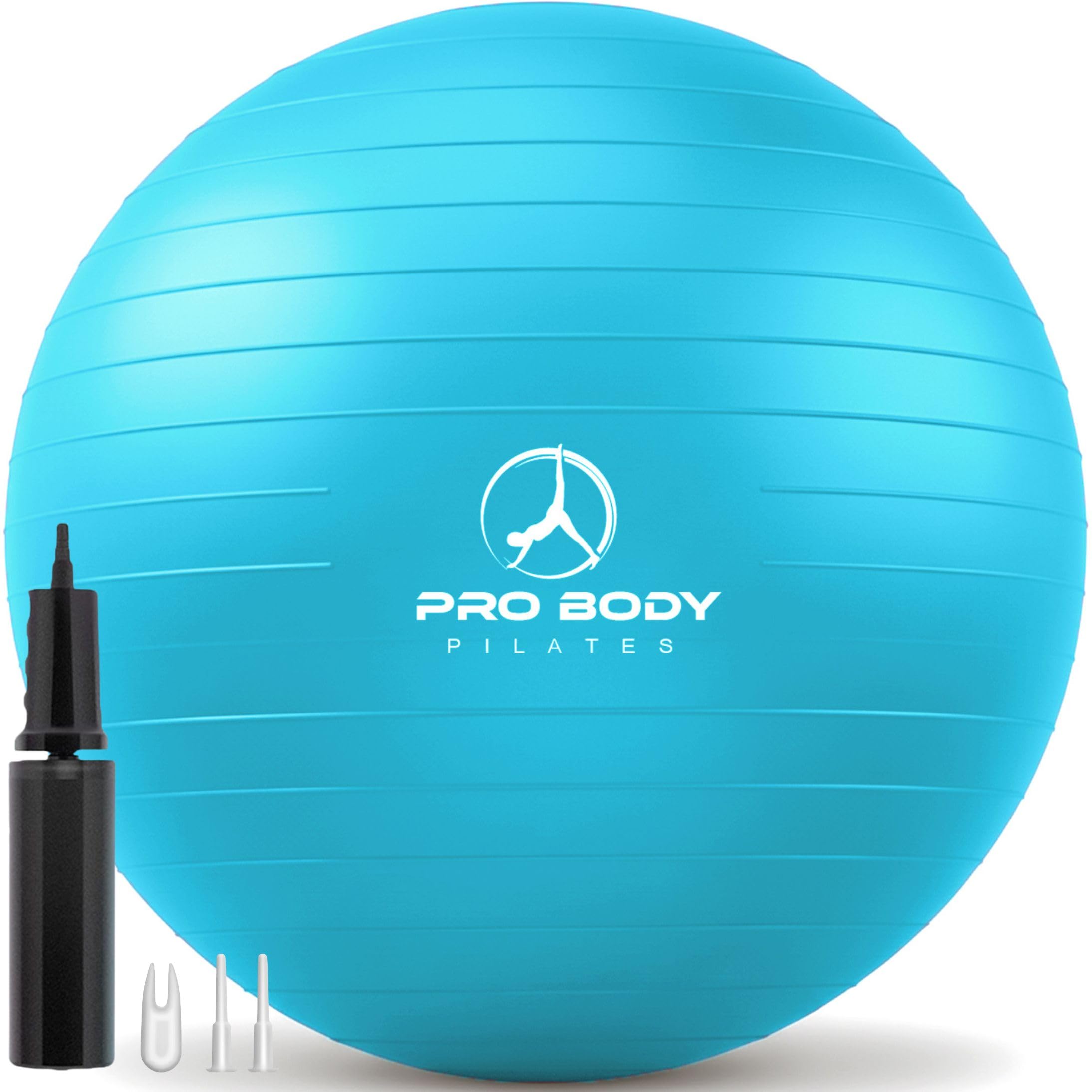 ProBody Pilates Exercise Ball - Professional Grade Anti-Burst Yoga Ball, Balance Ball For Pilates, Yoga, Stability Training And Physical Therapy