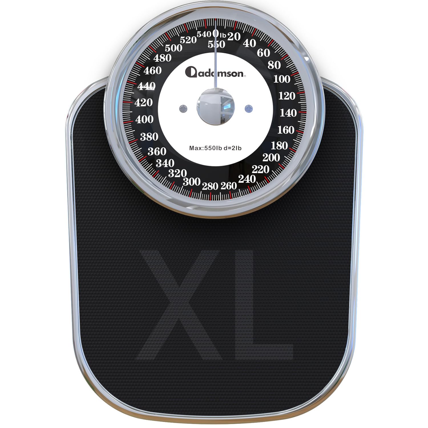 Adamson A28 Bathroom Scales - Up to 550lb, Heavy Weight, Anti-Skid Rubber Surface, Extra Large Numbers - High Precision Weighing Scales for Body Weight - Durable with 20-Year Assurance - New Version