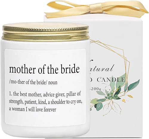Miniatura 8 de Vela para madre de la novia, regalo de boda para mamá de la novia, regalos de boda para suegra, velas perfumadas de vainilla y lavanda con cristal