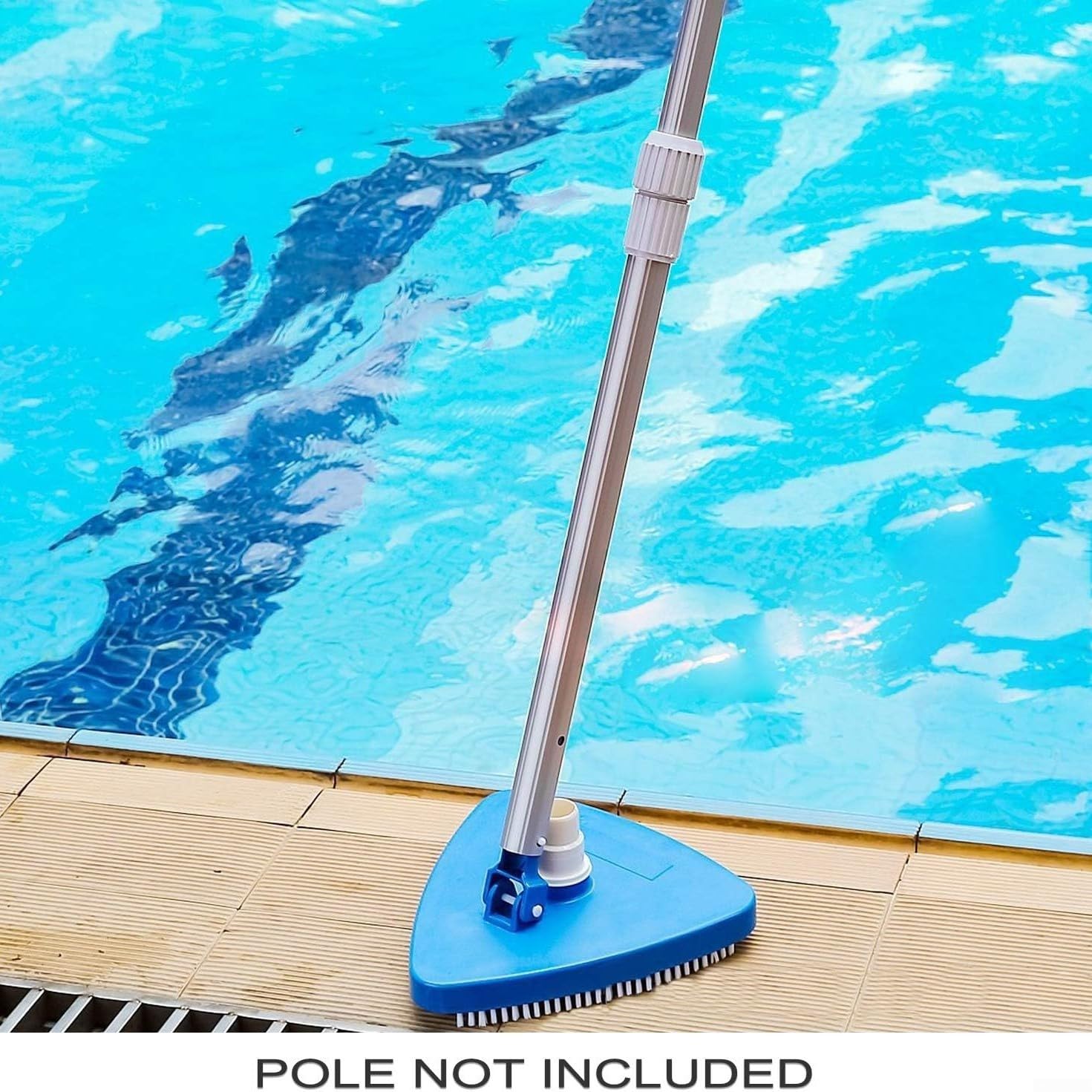Testa triangolare per aspirapolvere per piscine in vinile per piscine in vinile, adatta per tubi da 3,5 cm, 1,3 cm, 1,3 cm, 2,5 cm, spazzola per aspirapolvere per piscine ad angolo