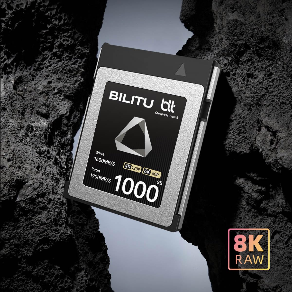 CFexpress B-Type - Scheda di memoria da 512 GB con velocità di lettura fino a 1900 MB/s e velocità di scrittura 1600 MB/s, compatibile con fotocamere, adatta per registrazione video 4K/8K/6K/12K