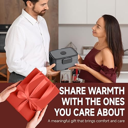 Miniatura 7 de Lonchera eléctrica con calefacción para hombres, 3 litros, calentador de alimentos portátil de doble capa para automóvil, camión, 90 W, lonchera