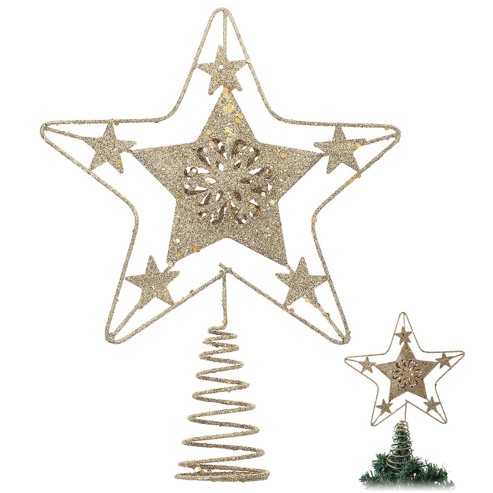 Estrella para copa de árbol LOLIPPYY de hierro para una decoración navideña acogedora y festiva