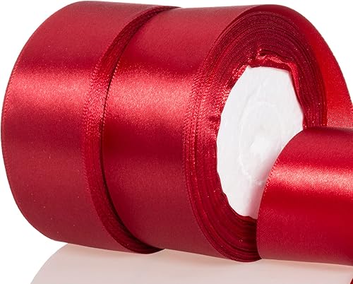 Miniatura 28 de ATRBB Cinta de satén verde menta de 1 1/2 pulgadas, cinta de tela sólida de 50 yardas para envolver regalos, ramos, bodas y decoración del hogar, 25