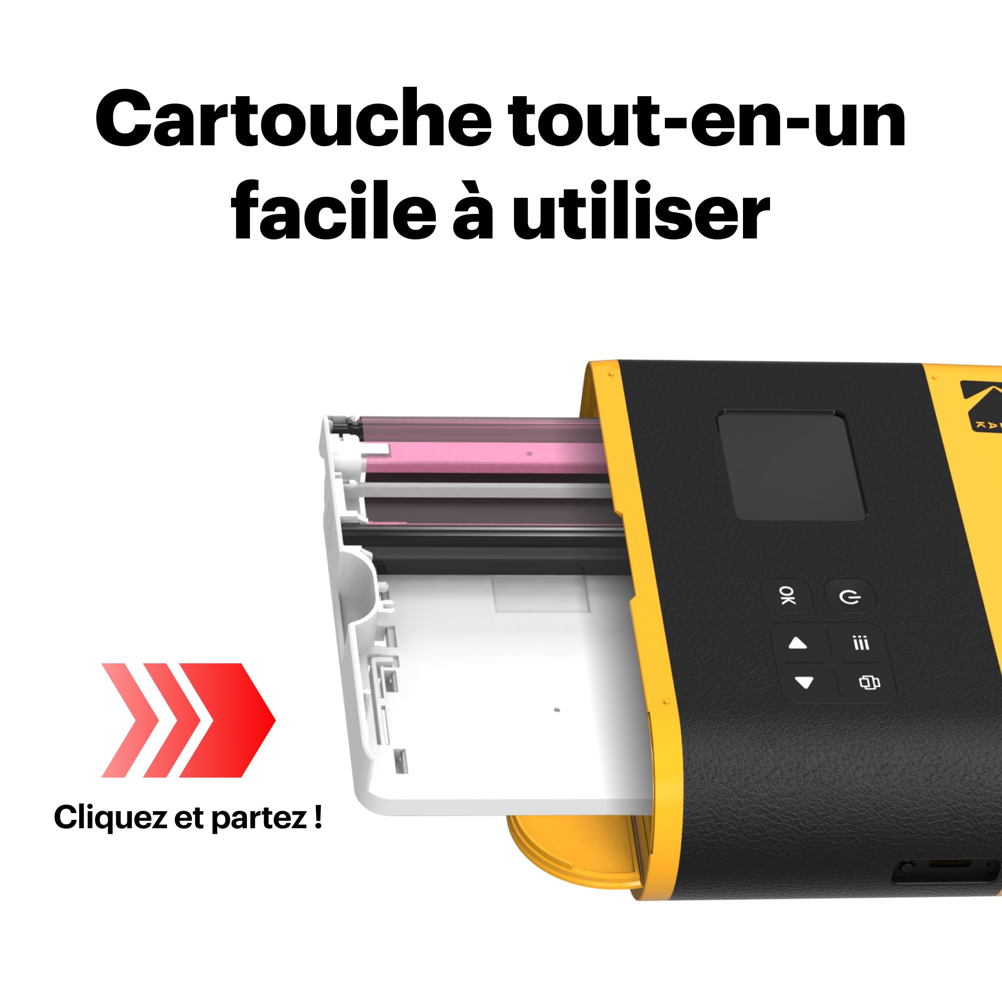 KODAK Mini Shot 3 Era 4PASS 2-in-1 Appareil Photo Instantané et Imprimante Photo Portable (7,6x7,6cm) Appareil Photo + Paquet avec 38 Feuilles, Noir