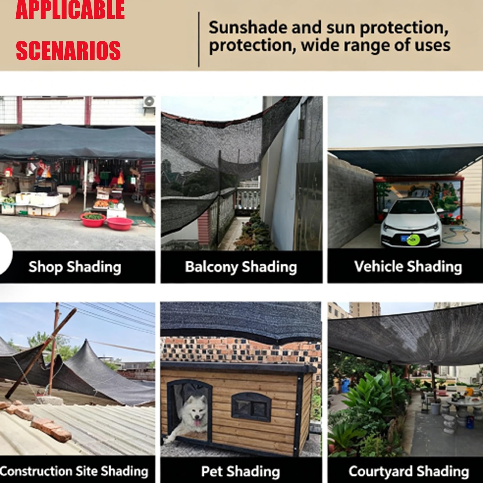 80% Tkanina Zacieniająca do Ogrodu, Oddychająca Siatka Zacieniająca Żagla, Odporna Promieniowanie UV, HDPE do Okrywania Roślin, Szklarni, Kurników, Pomidorów I Roślin(4m*6m)