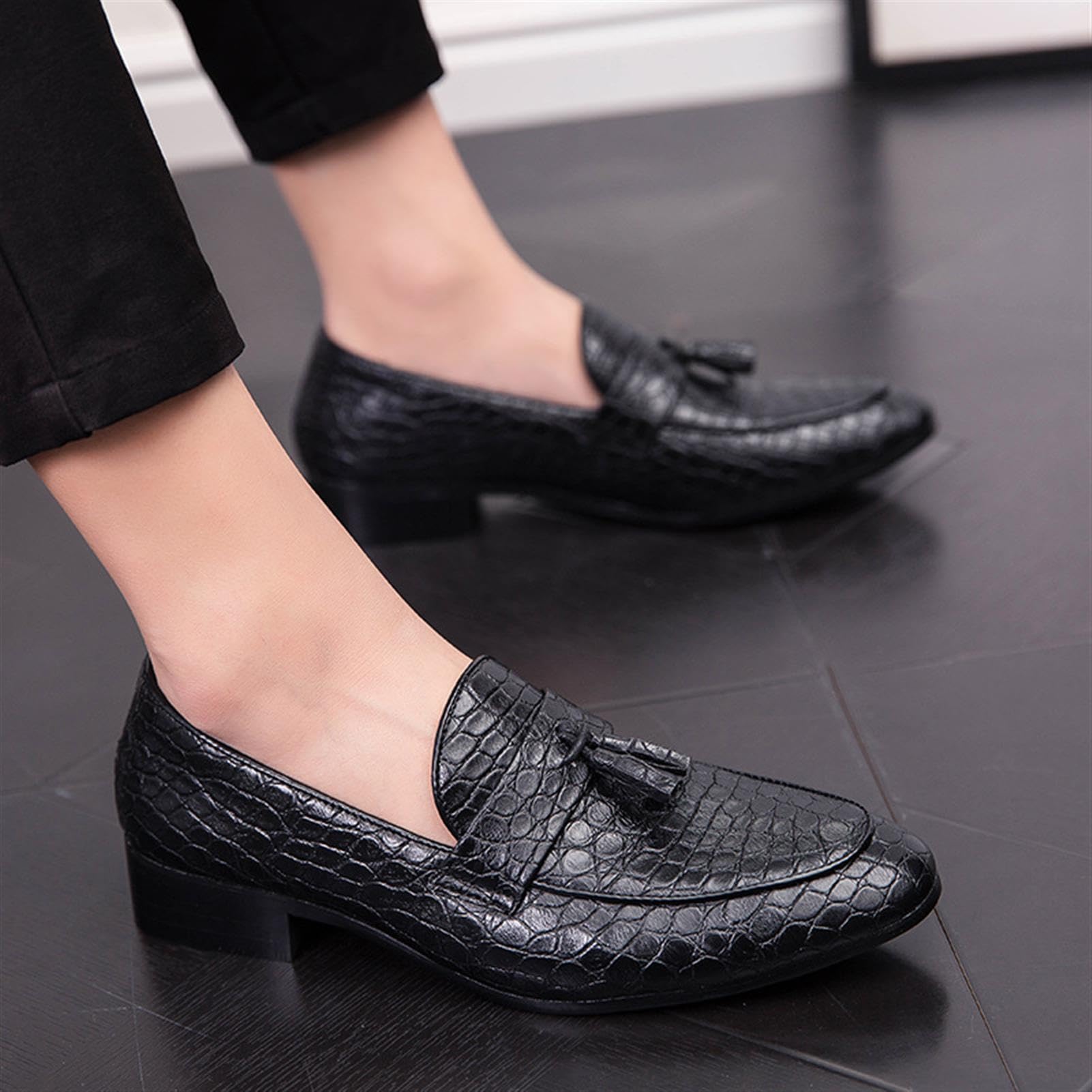 Mocassini con Nappe Uomo Scarpe Eleganti Business Casual Formale