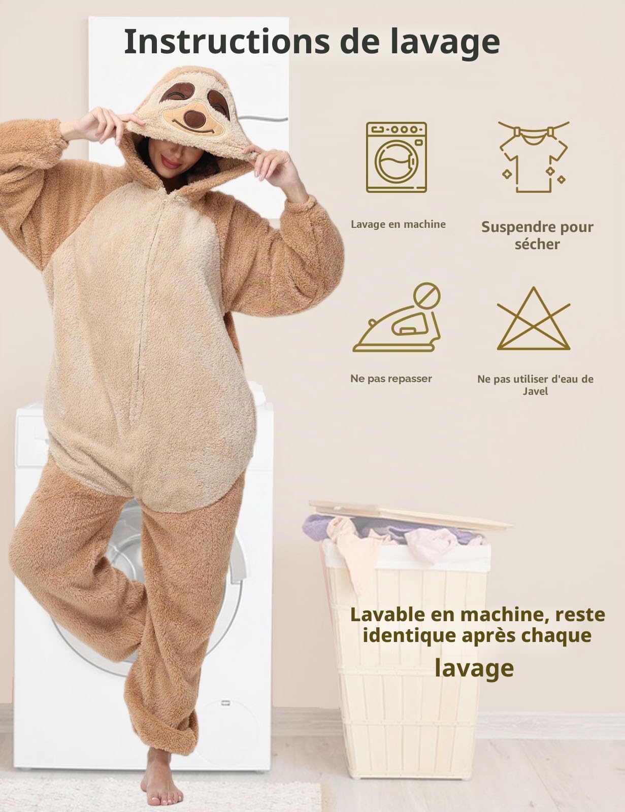 Pyjama Femme Combinaison Vêtements Grenouillère Femme en Polaire Unisexe Animal Costume Homewear Party Onesie