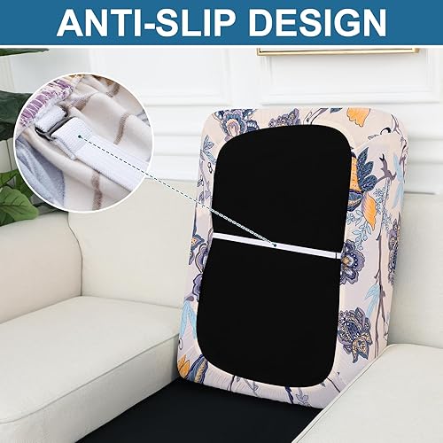 Miniatura 4 de smiry Fundas de cojín para sofá estampadas, fundas elásticas de cojín de repuesto, fundas de cojín antideslizantes para asiento de sofá, fundas de