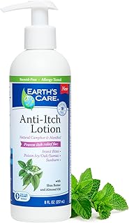 Earth's Care Anti Itch Lotion with Menthol and Camphor - Steroid Free - Soothes Sunburn, Dry and Itchy Skin, and Minor Skin Irritation, FL. 8 OZ