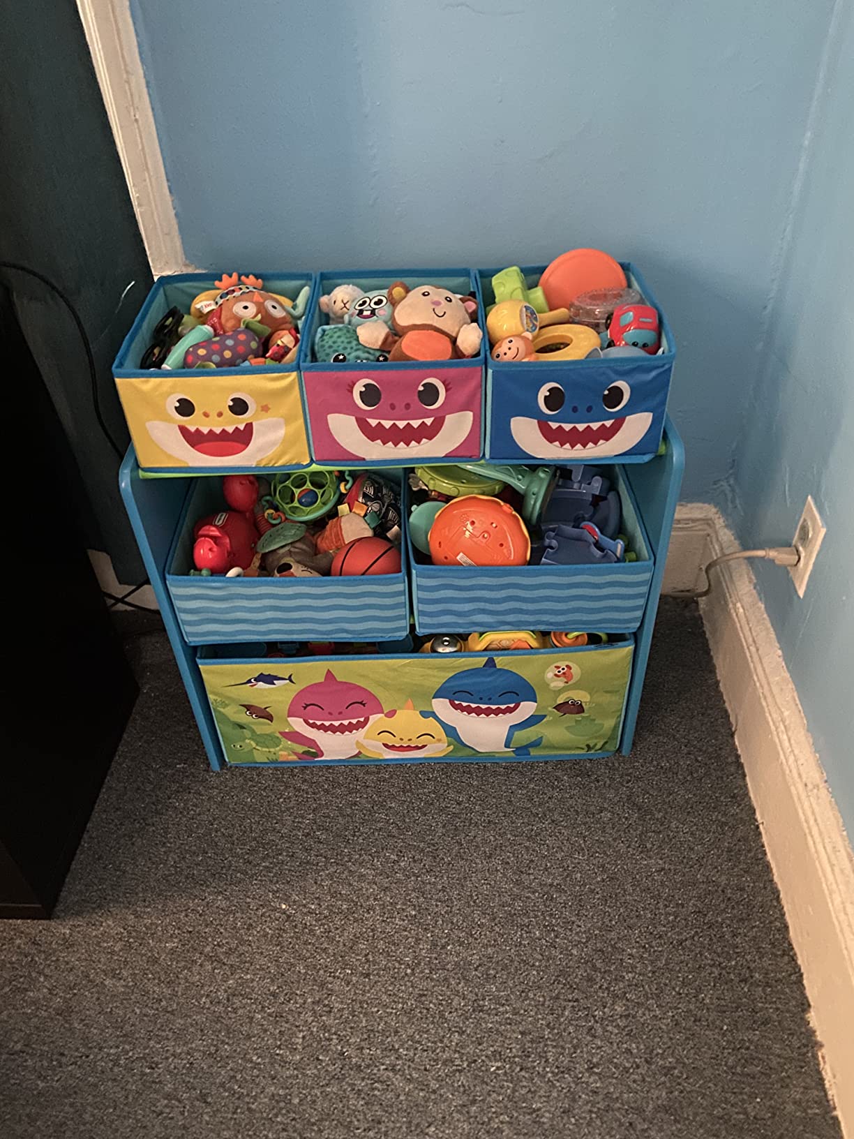 8/mo Finance Baby Shark Design & Store 6 Bin Toy Storage Organizer by Delta Children Buy