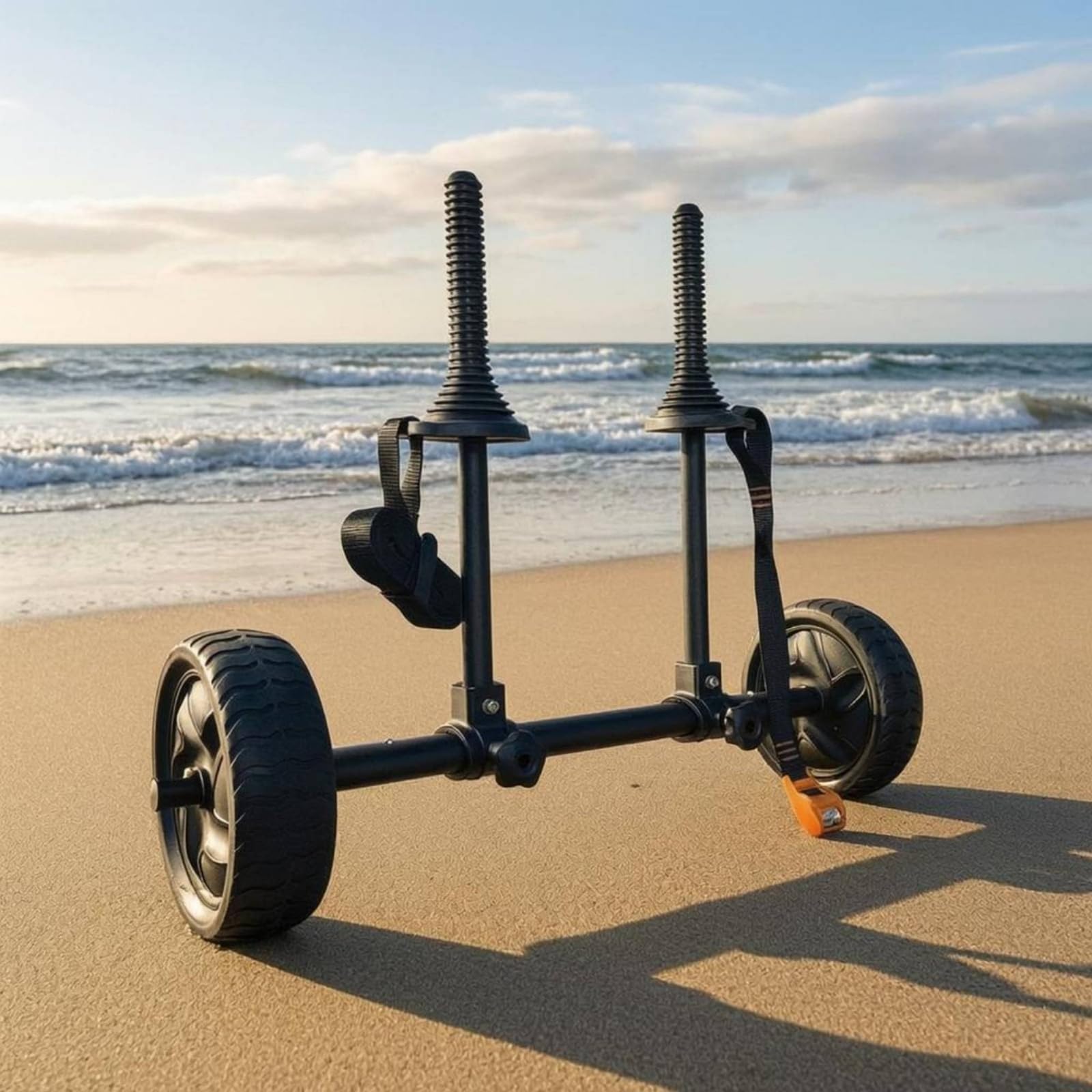 Bootswagen mit Gurtband vstellbar Kajakwagen stabil Kajakwagen mit Luftreifen für, Sport, Strand
