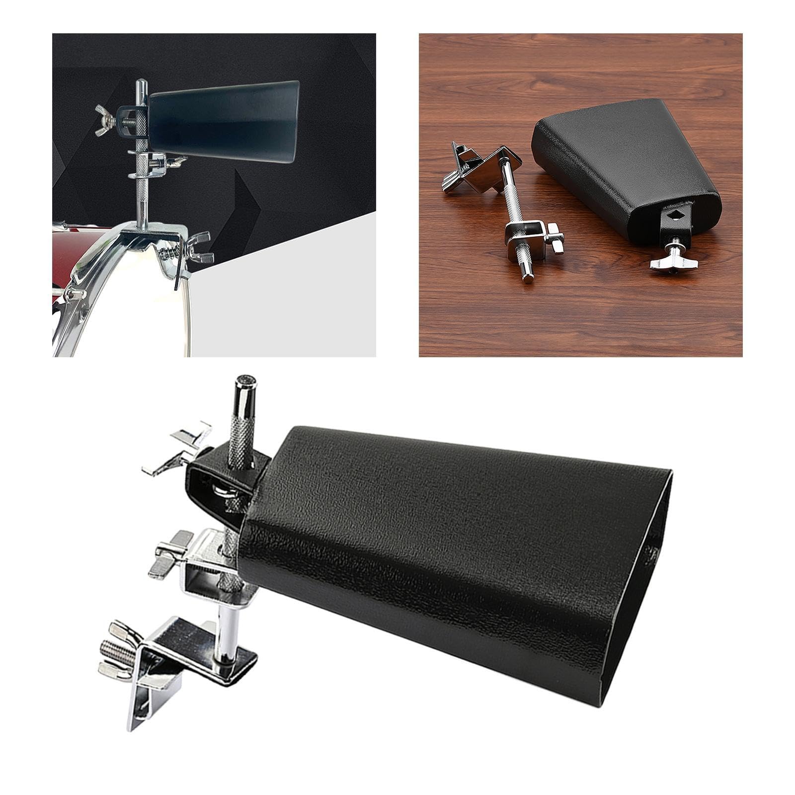 Supporto per campanaccio, accessorio per strumenti a percussione, in metallo, con eccellente livello di suono, regalo per gli amanti della musica jazz, aspetto e consistenza eleganti. Regalo a