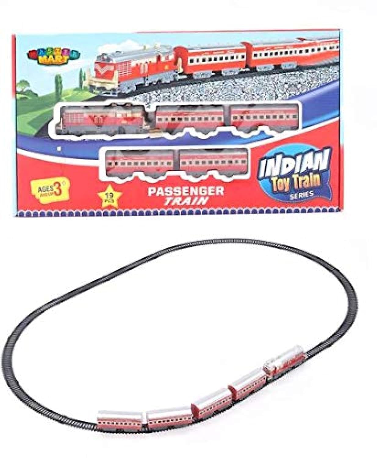 AB TOY WORLD Plastic Indian Passenger Train with Coaches & Railway Track, Multicolour (B0DH4S34KR) Amazon Price History, Amazon Price Tracker