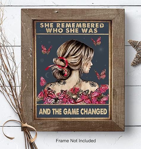 Miniatura 8 de The Game Changed Quotes Wall Art 11x14 - Motivational positive affirmation - Hippie Boho Decor Poster for Girls, Teen - Womens Empowerment Gifts -