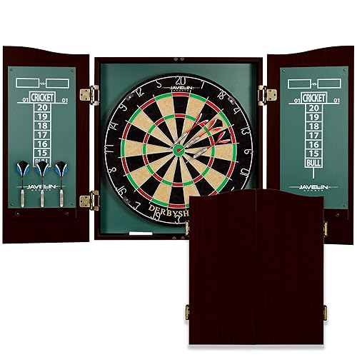 EastPoint Sports Official Size Dart Board Cabinet Set- Easy-Assembly &