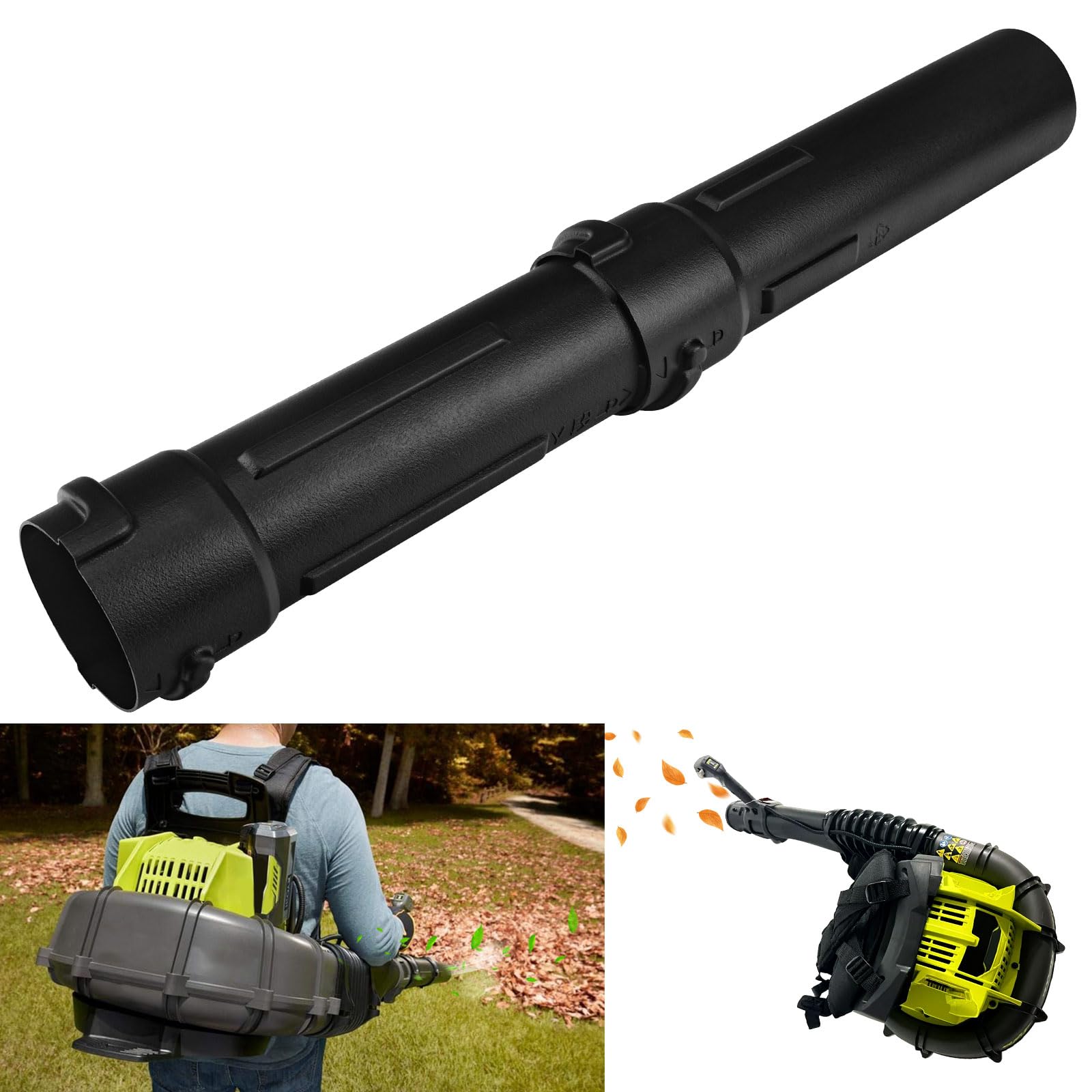 580470001 580471001 - Juego de tubos de soplador compatible con soplador de mochila Homelite Ryobi 40V RY40404 RY40440 y RY38BP de 38 cc