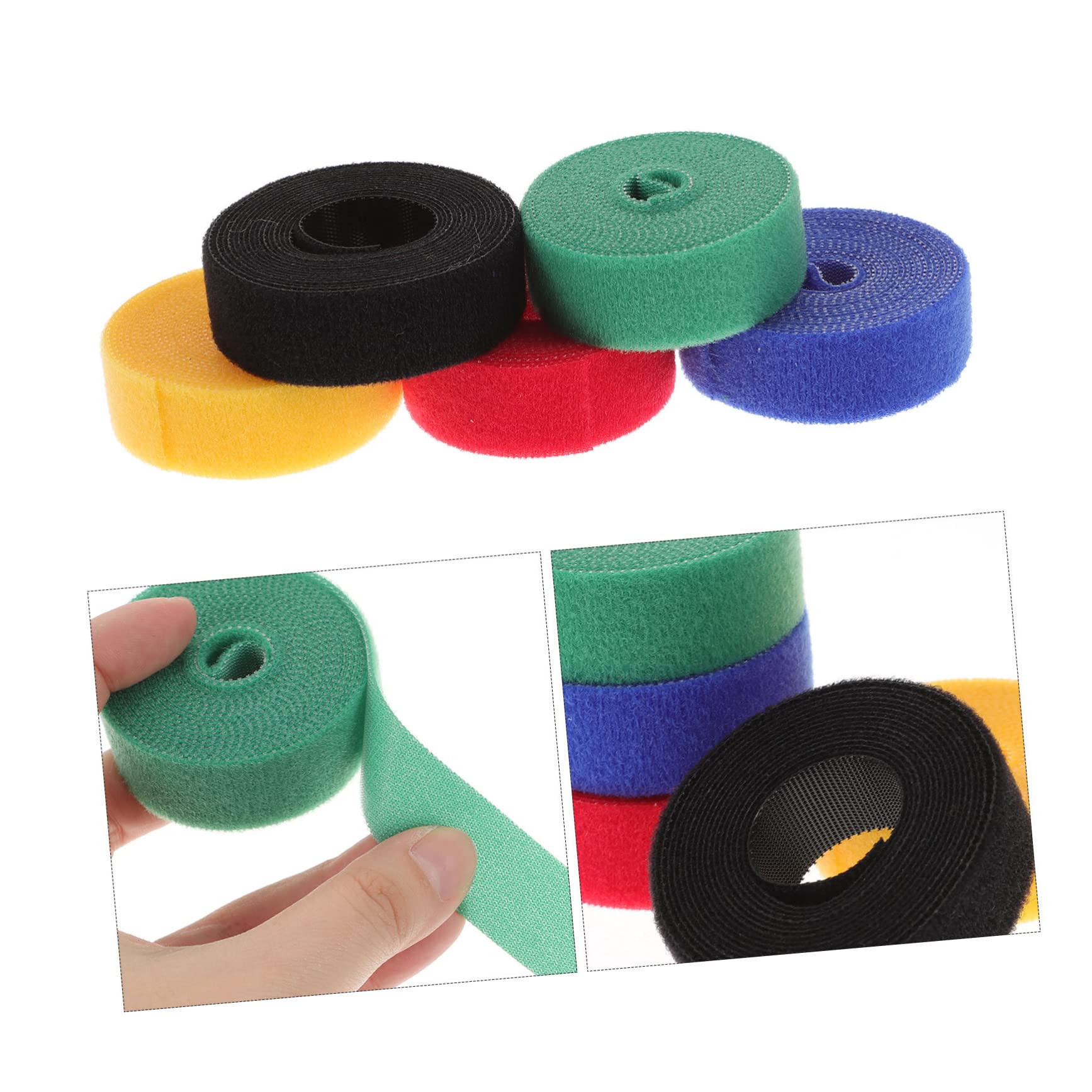 Mikikit 20rollen Selbstklebende Kabelbinder Verstellbare Kabelorganizer Für Kabelmanagement Wiederverwendbar Und Langlebig Für Büro Und Zuhause
