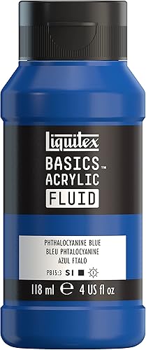 Liquitex BASICS - Pintura acrílica líquida, botella de 4 onzas, azul ftalocianina