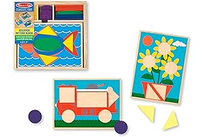 Melissa & Doug Beginner Wooden Pattern Blocks: An Educational Delight for Early Learners
