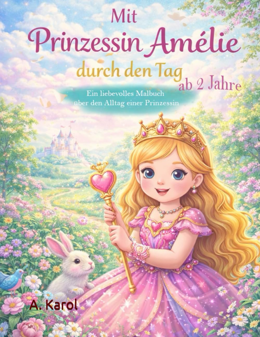 Mit Prinzessin Amélie durch den Tag: Ein liebevolles Malbuch über den Alltag einer Prinzessin (Ausmalbuch für kleinkinder ab 2+ ) (Prinzessin Amélie ... über den Alltag einer Prinzessin)