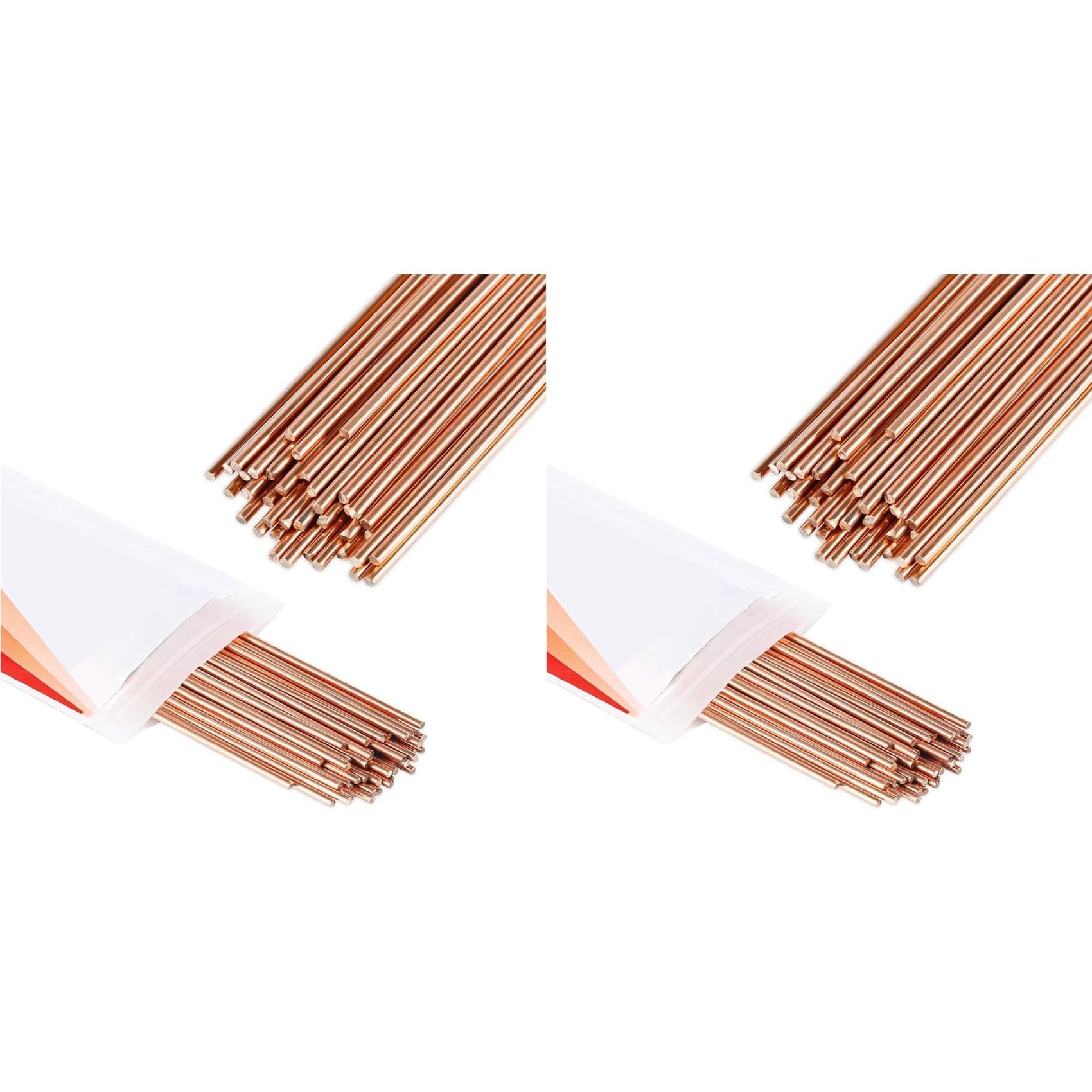 Kueohse 80 Pcs Copper Brazing Rods Brass Brazing Rods for Air Conditioning, Refrigeration, Electrical Machines HVAC