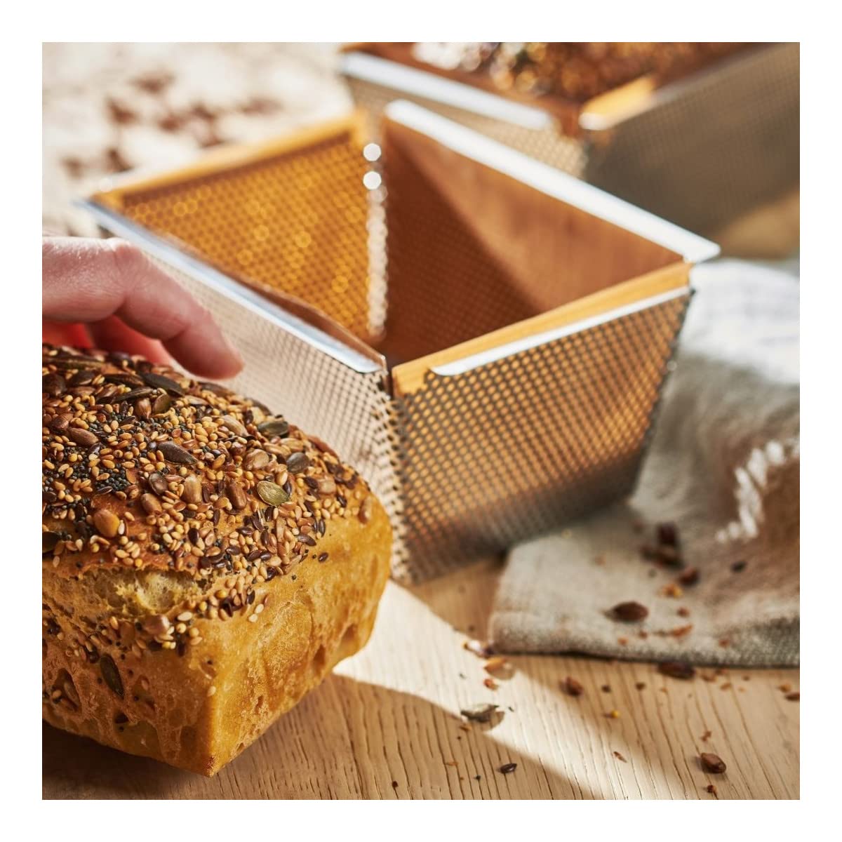 DE BUYER Rechteckige Kuchenform mit abnehmbarem Boden