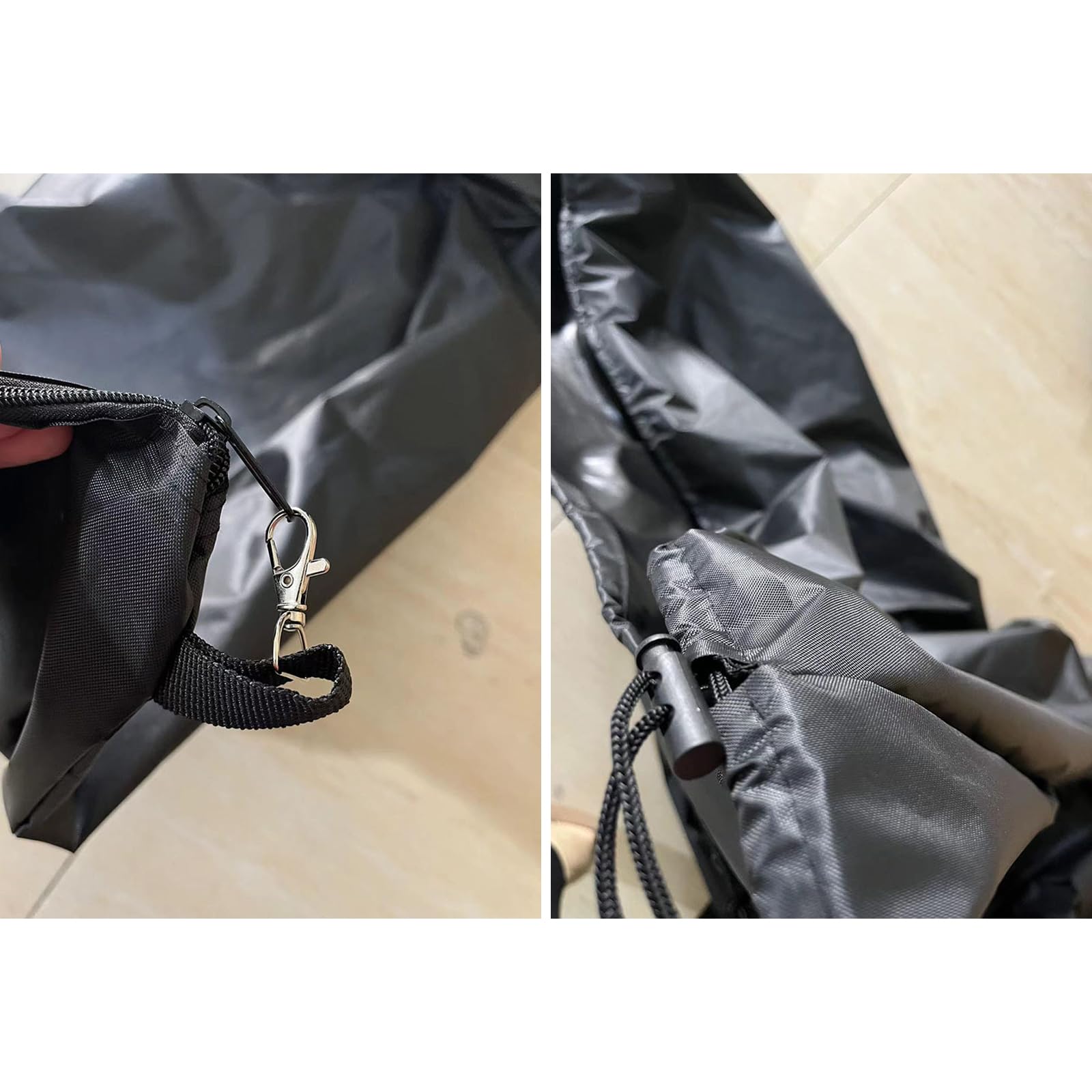 Bolsa de recogida de agujas de 79 pulgadas fabricada con tela universitaria 420D mejorada con capa impermeable de polietileno para mayor durabilidad.
