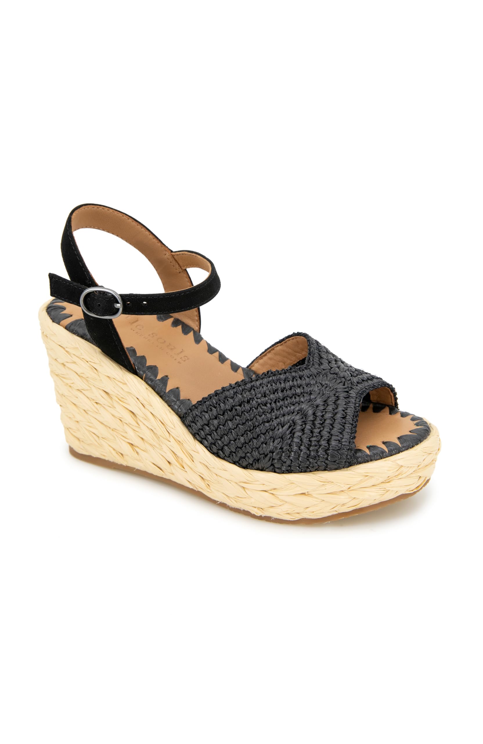 Gentle Souls by Kenneth Cole Women's Nomi Raffia Wedge Sandal